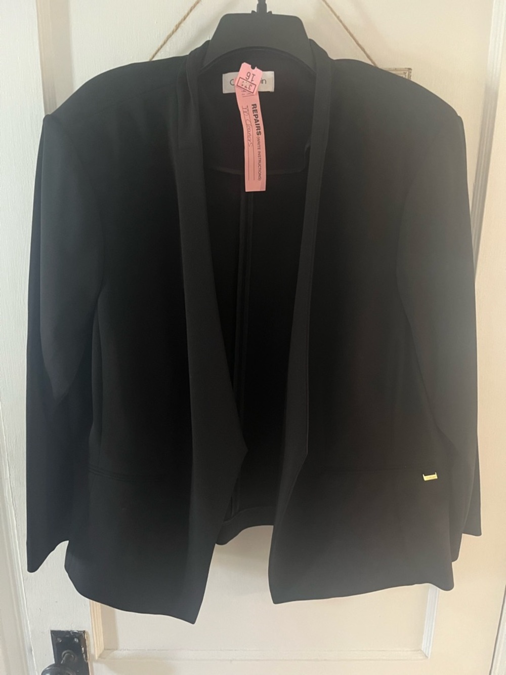 Calvin Klein Black Open-Front Women's Blazer